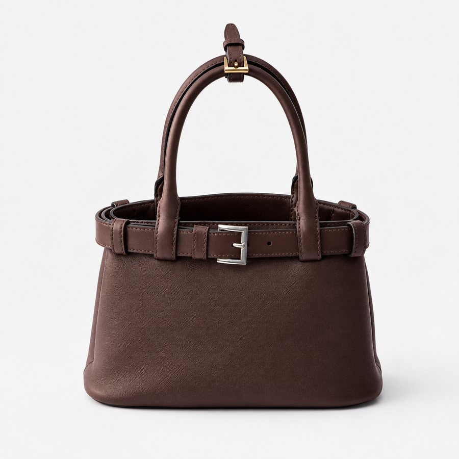 Classic Brown Leather Handbag