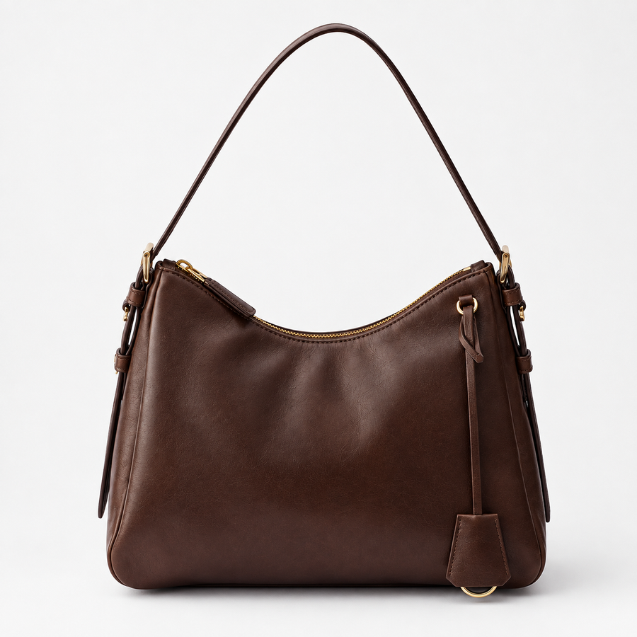 Brown Leather Hobo Bag