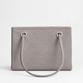 Gray Quilted leather Shopping bag