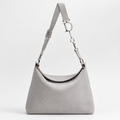 Light Gray Leather Shoulder Bag