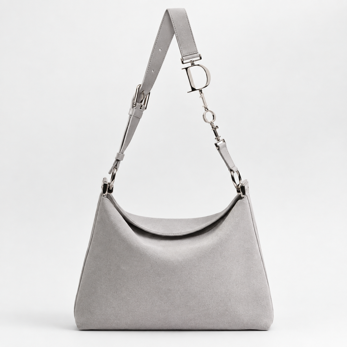 Light Gray Leather Shoulder Bag