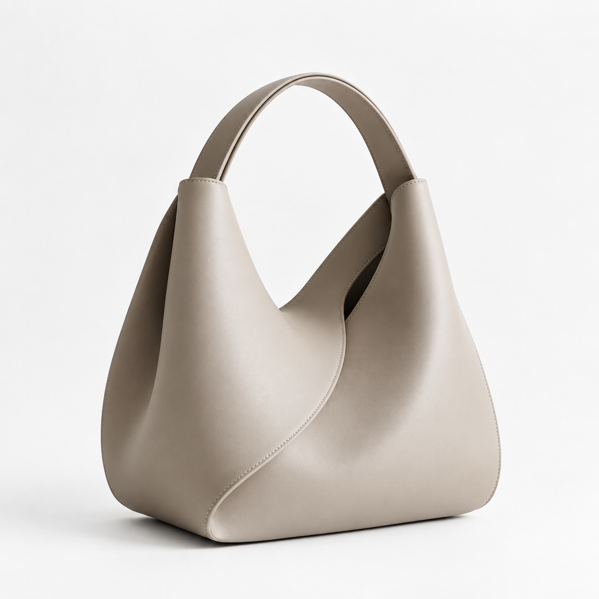 Beige Leather Handbag