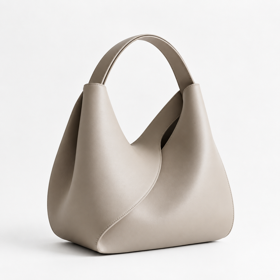 Beige Leather Handbag